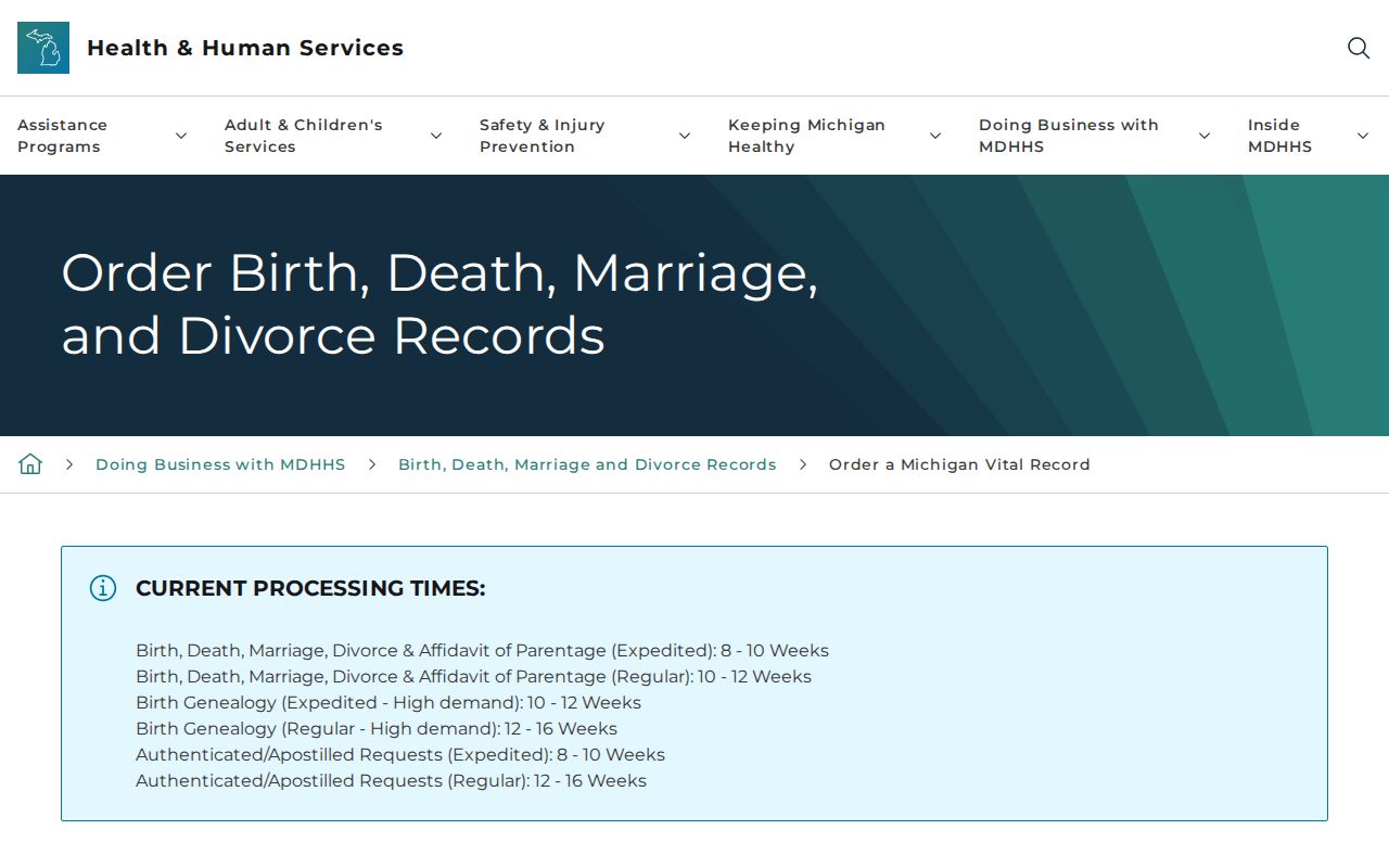 Bloomfield Township residents directory Michigan vital-record order source